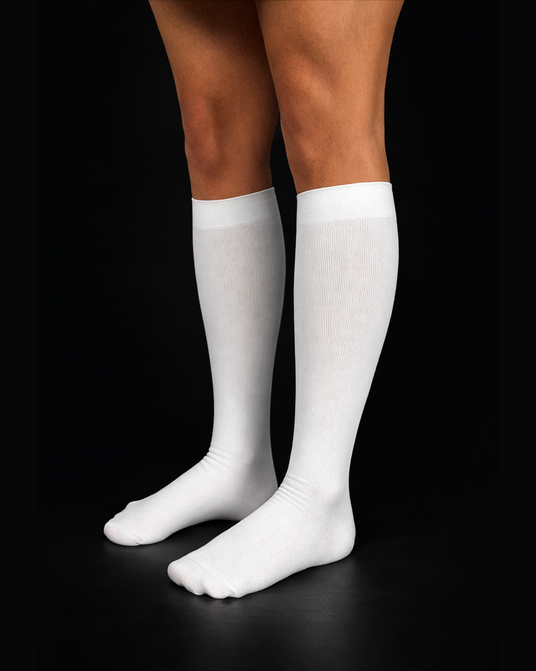 White Opaque Extra Soft Compression Socks